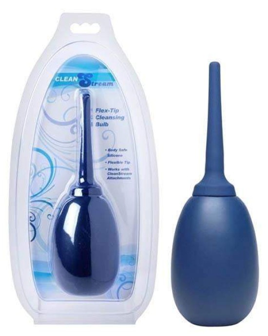 CleanStream Flex Tip Cleansing Enema Bulb - Blue Douche