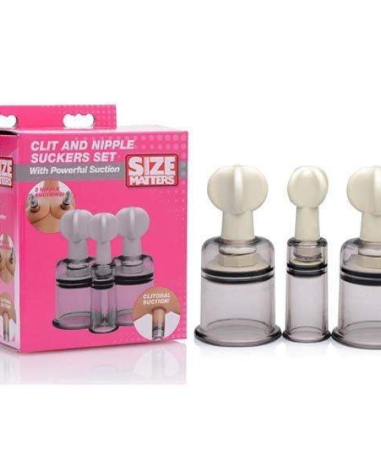 Size Matters Clit and Nipple Suckers Set - Set of 3