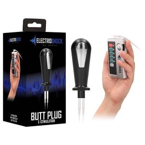 Electro Shock Butt Plug - Black Butt Plug with E-Stim