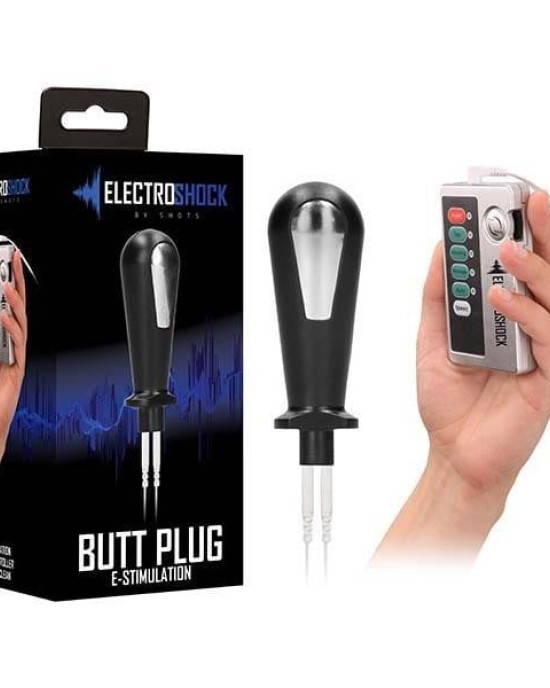 Electro Shock Butt Plug - Black Butt Plug with E-Stim