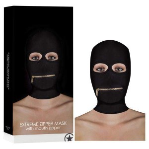 Ouch! Extreme Zipper Mask With Mouth Zipper - Black