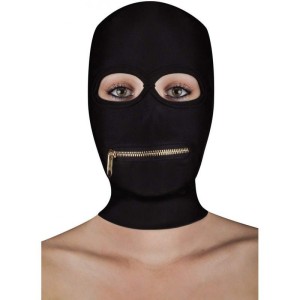 Ouch! Extreme Zipper Mask With Mouth Zipper - Black