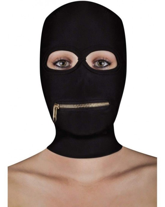 Ouch! Extreme Zipper Mask With Mouth Zipper - Black