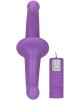 OUCH! Vibrating Silicone Strapless Strap-On - Purple