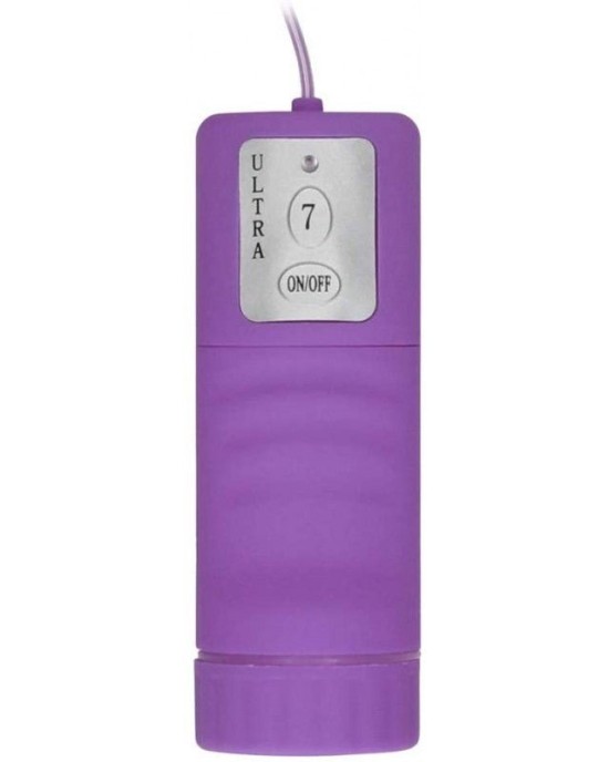 OUCH! Vibrating Silicone Strapless Strap-On - Purple