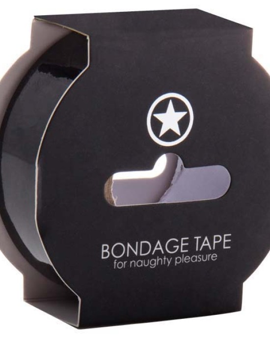 Ouch! Non Sticky Bondage Tape - Black - 17.5 m Length