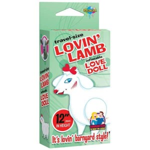 Travel-size Lovin' Lamb - Miniature Blow Up Sheep Doll