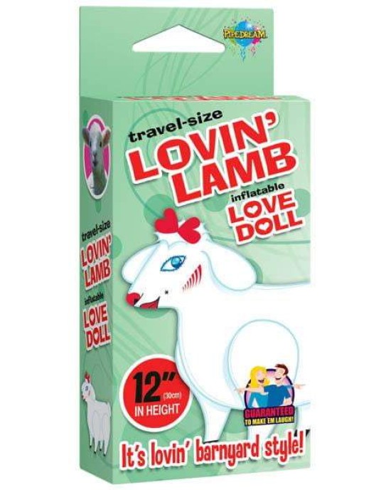 Travel-size Lovin' Lamb - Miniature Blow Up Sheep Doll