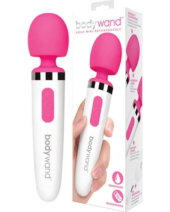 Bodywand Aqua Mini Rechargeable - Pink/White Massager Wand