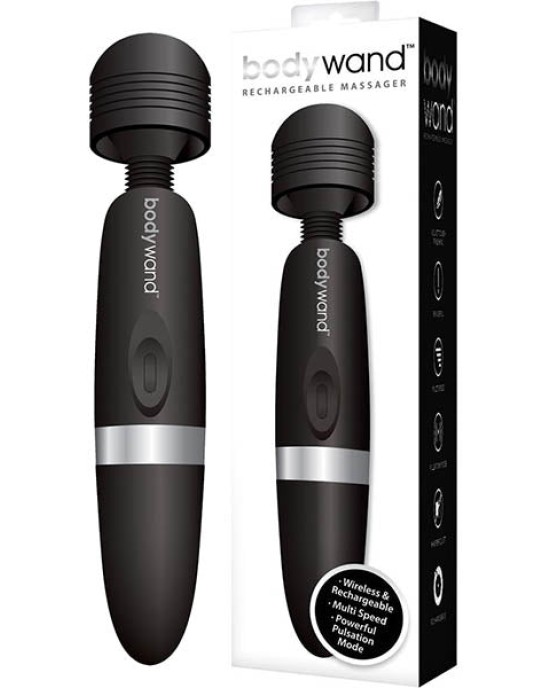 Bodywand Rechargeable - Black USB Rechargeable Massage Wand