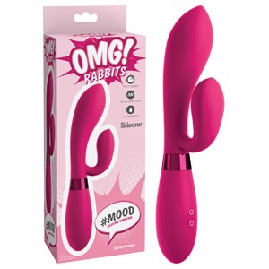 OMG! Rabbits #Mood Silicone Vibrator - Fruschia Pink