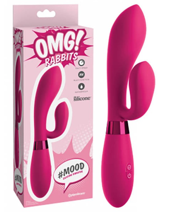 OMG! Rabbits #Mood Silicone Vibrator - Fruschia Pink