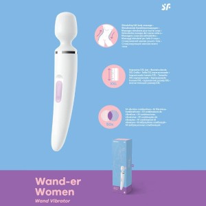 Satisfyer Wand-er Woman Vibrating Wand - White