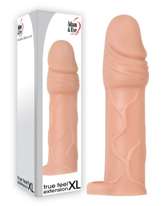 Adam & Eve Realistic Feel Flesh XL Penis Extension Sleeve