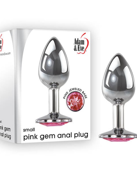 Adam & Eve Pink Gem Small Metal Butt Plug