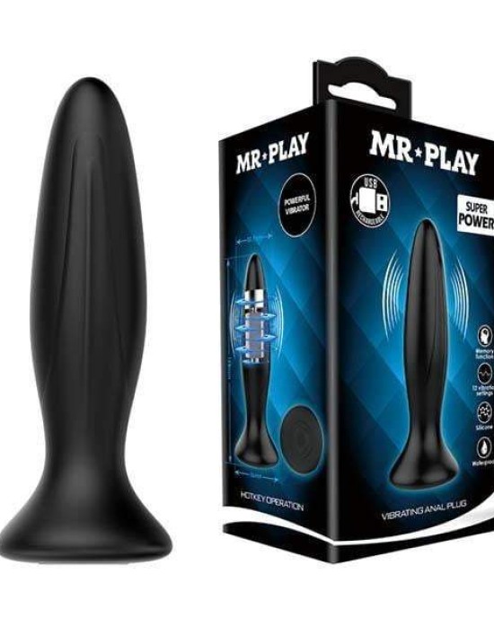 MR PLAY 12 Vibrating Anal Butt Plug