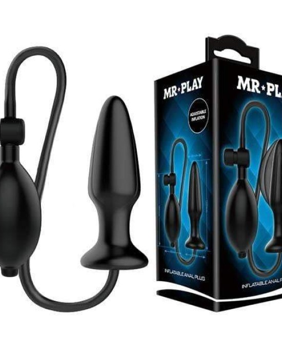 MR PLAY Inflatabe Vibrating Small Latex Butt Plug