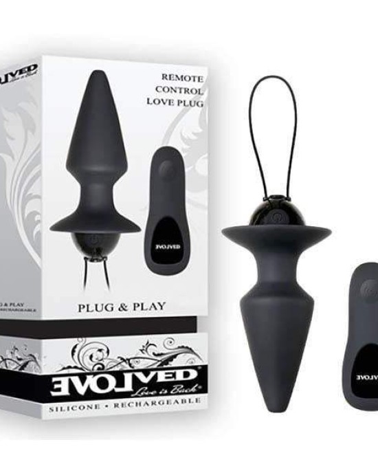 Evolved Plug & Play Black Butt Plug