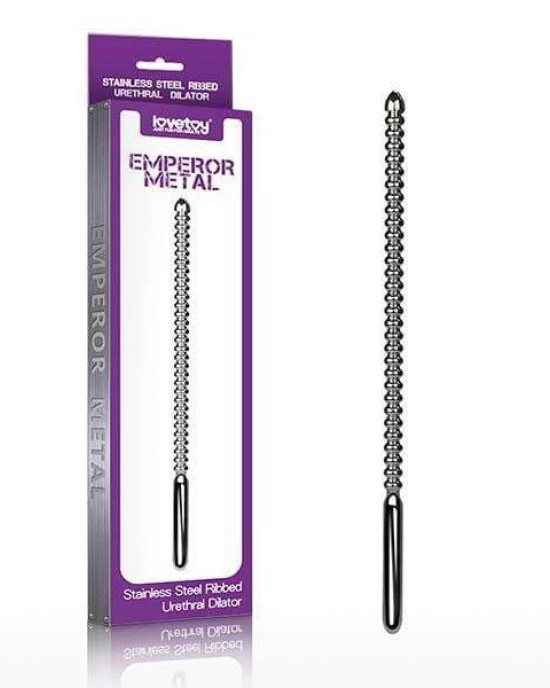 Emperor Stainless Steel Ribbed Urethral Dilator