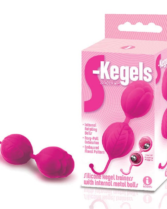 The 9's S-Kegals - Pink Silicone Kegel Balls