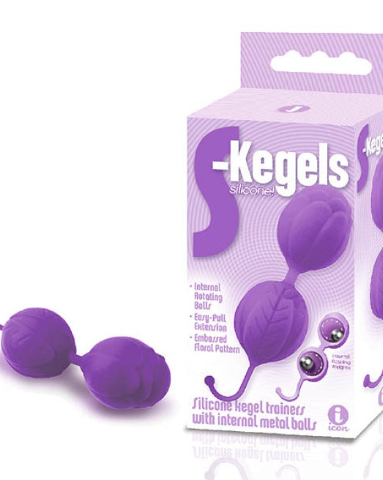 The 9's S-Kegals - Purple Silicone Kegel Balls