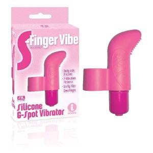 The 9's Pink S-Finger Vibe Stimulator