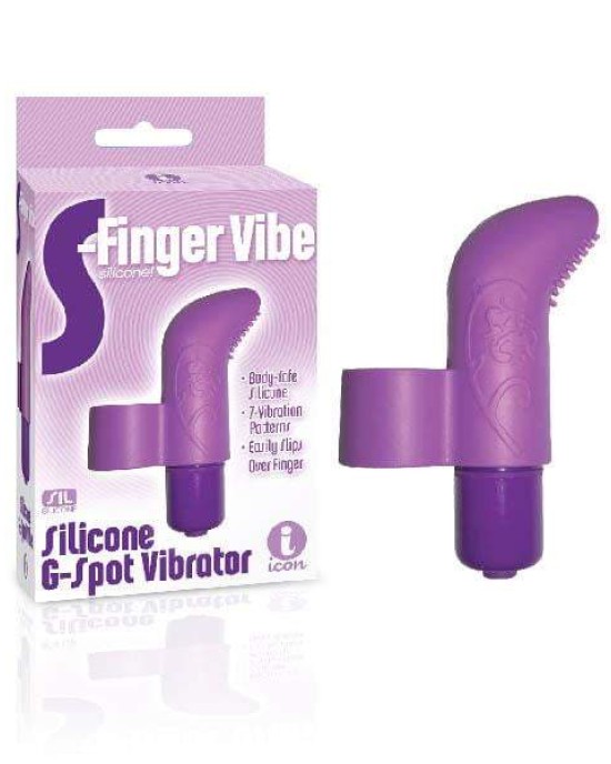 The 9's Purple S-Finger Vibe Stimulator