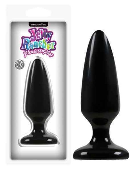 Jelly Rancher Black 5 Inch Pleasure Butt Plug