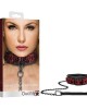 Ouch! Luxury Burgundy Collar with Leash