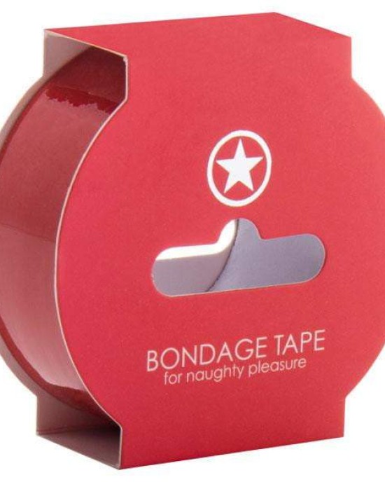 Ouch! Non Sticky Red Bondage Tape - 17.5mtrs