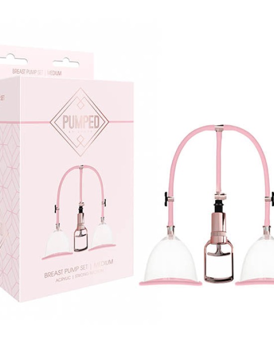 Pumped Medium Breast Pump Set - Rose Pink