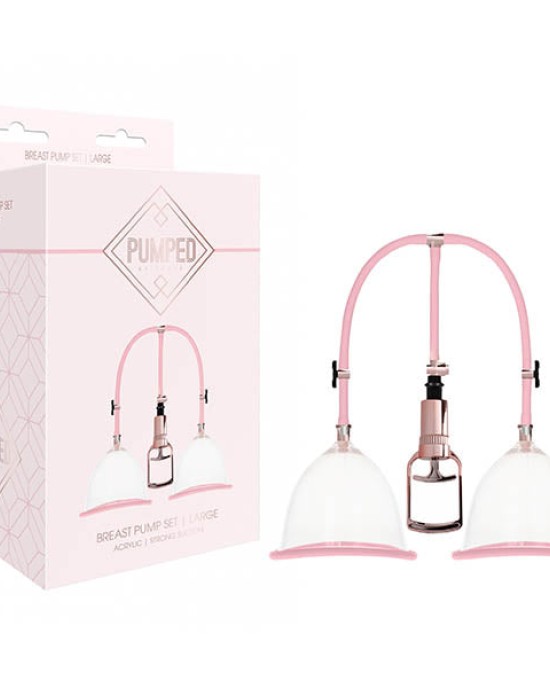 Pumped Large Breast Pump Set - Rose Pink