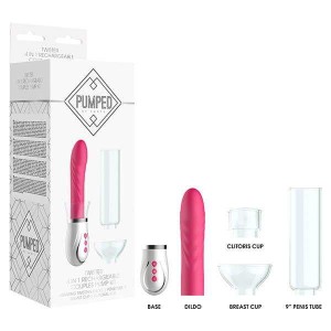 Pumped Twister - Pink Breast, Clit & Penis Couples Pump Kit