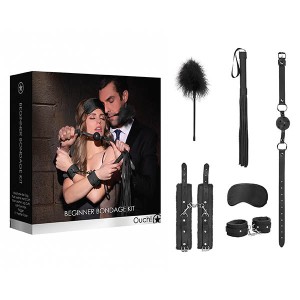 Ouch! Beginners Bondage Kit - Black 5 Piece Set