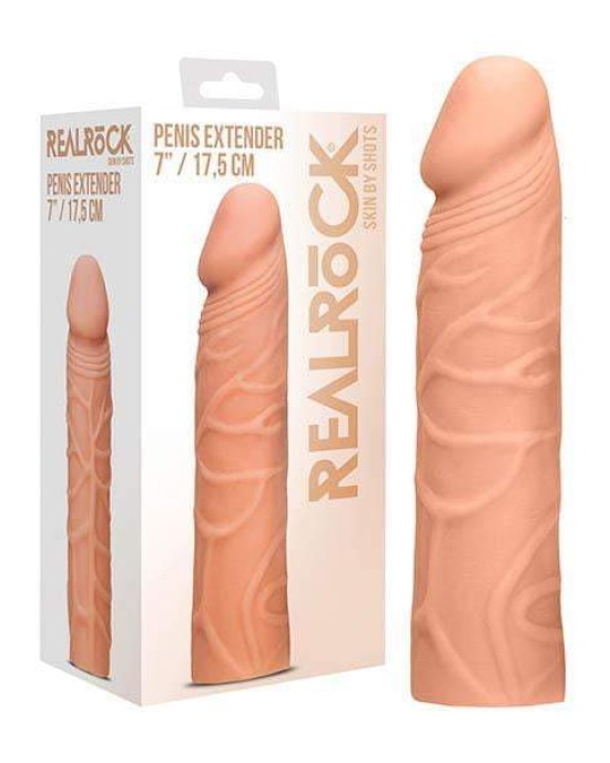 RealRock 7 Inch Flesh Realistic Penis Sleeve Extender