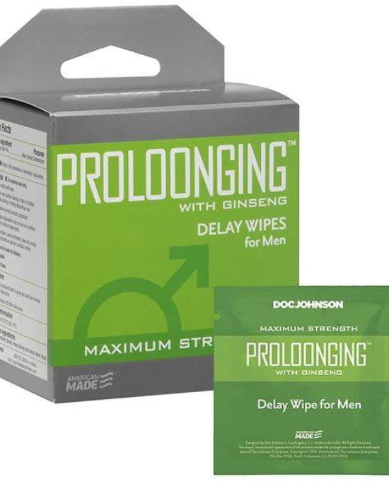 Proloonging Delay Wipes for Men - 10 Pack