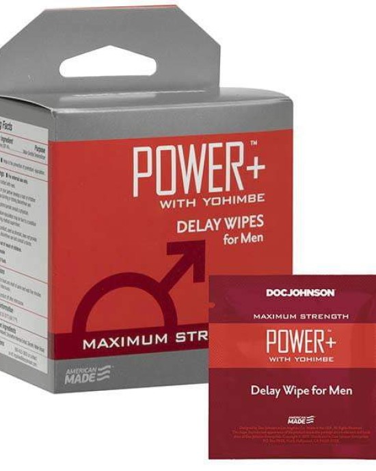 Power+ Delay Wipes for Men - 10 Pack