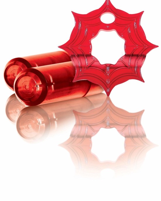 Crossbones - The Pleasure Web Red Vibrating Cock Ring