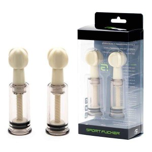 Sport Fucker Twist And Suck Clear Nipple Suckers - Set of 2