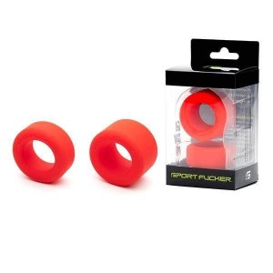 Sport Fucker Red Nutt Job Cock Ring Set