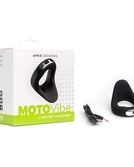 Sport Fucker MOTOVibe APEX Black 48 mm Rechargeable Vibrating Cock Ring