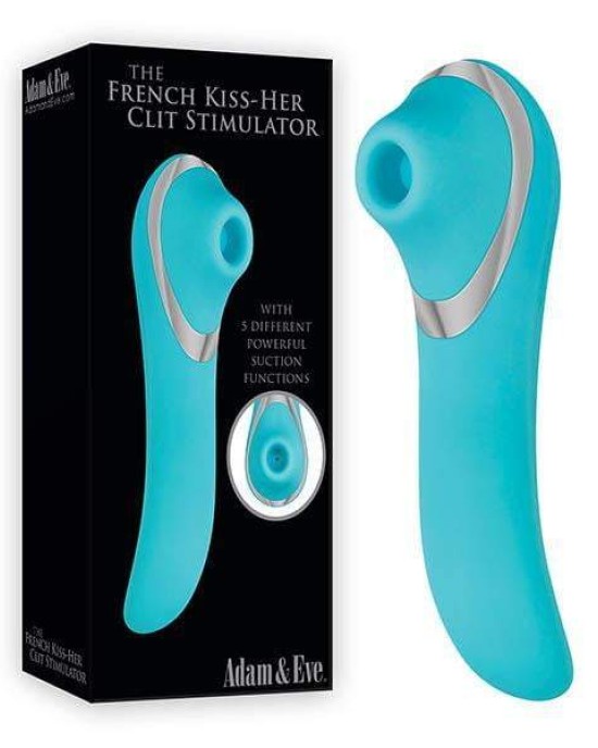 Adam & Eve French Kiss-Her Clit Teal Suction Stimulator