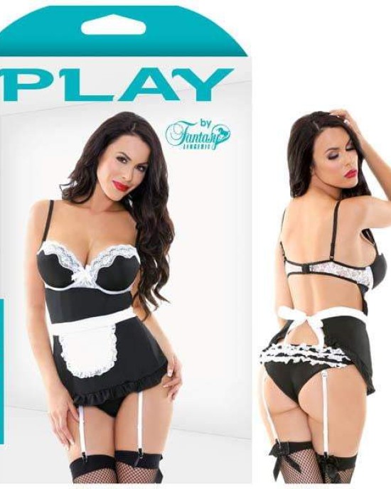 Play Night Service Maid Costume Set - Black - S/M