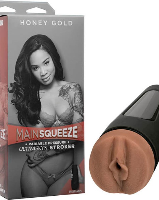 Main Squeeze Honey Gold Tanned Vagina Stroker