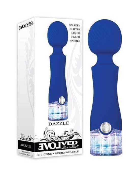 Evolved Dazzle Blue Rechargeable Massage Wand