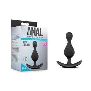 Anal Adventures Black Platinum Wave Plug