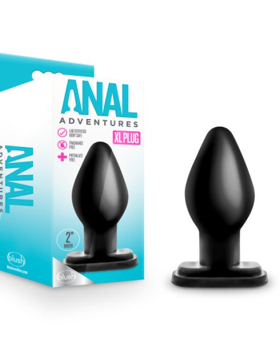 Anal Adventures XL Black 5.25 Inch Butt Plug