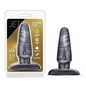 Jet Carbon Metallic Black Medium Butt Plug