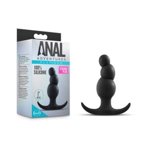 Anal Adventures Platinum Stacked Black Plug