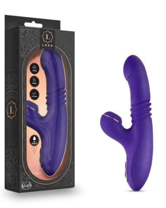 Lush - Iris Purple Heating Thrusting Vibrator with Air Pulse